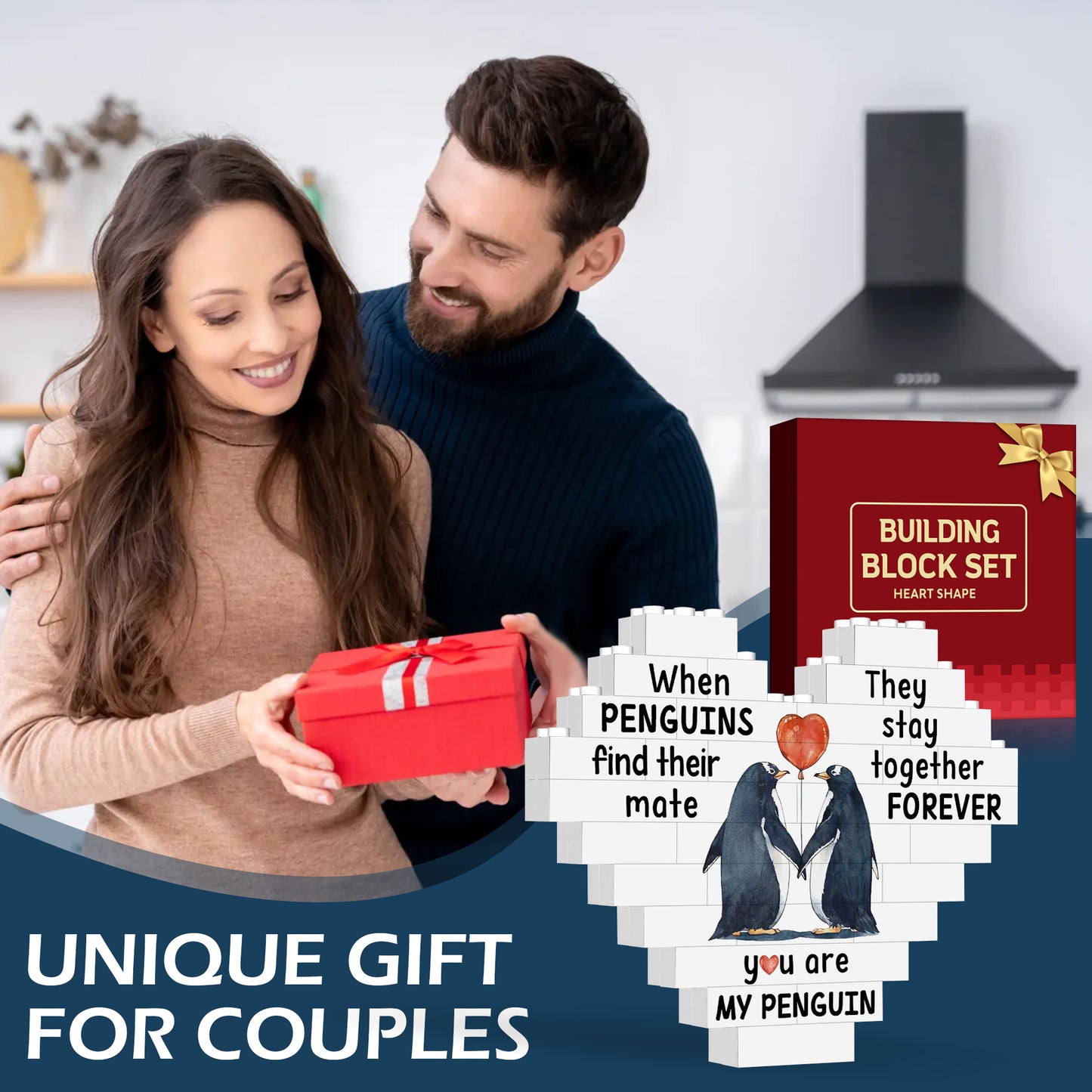 Romantic Gifts for Girlfriend, to My Girlfriend Block Puzzle, I Love You Gifts for Her, Cute Girlfriends Birthday Anniversary Valentines Day Gifts for Her from Boyfriends FB066