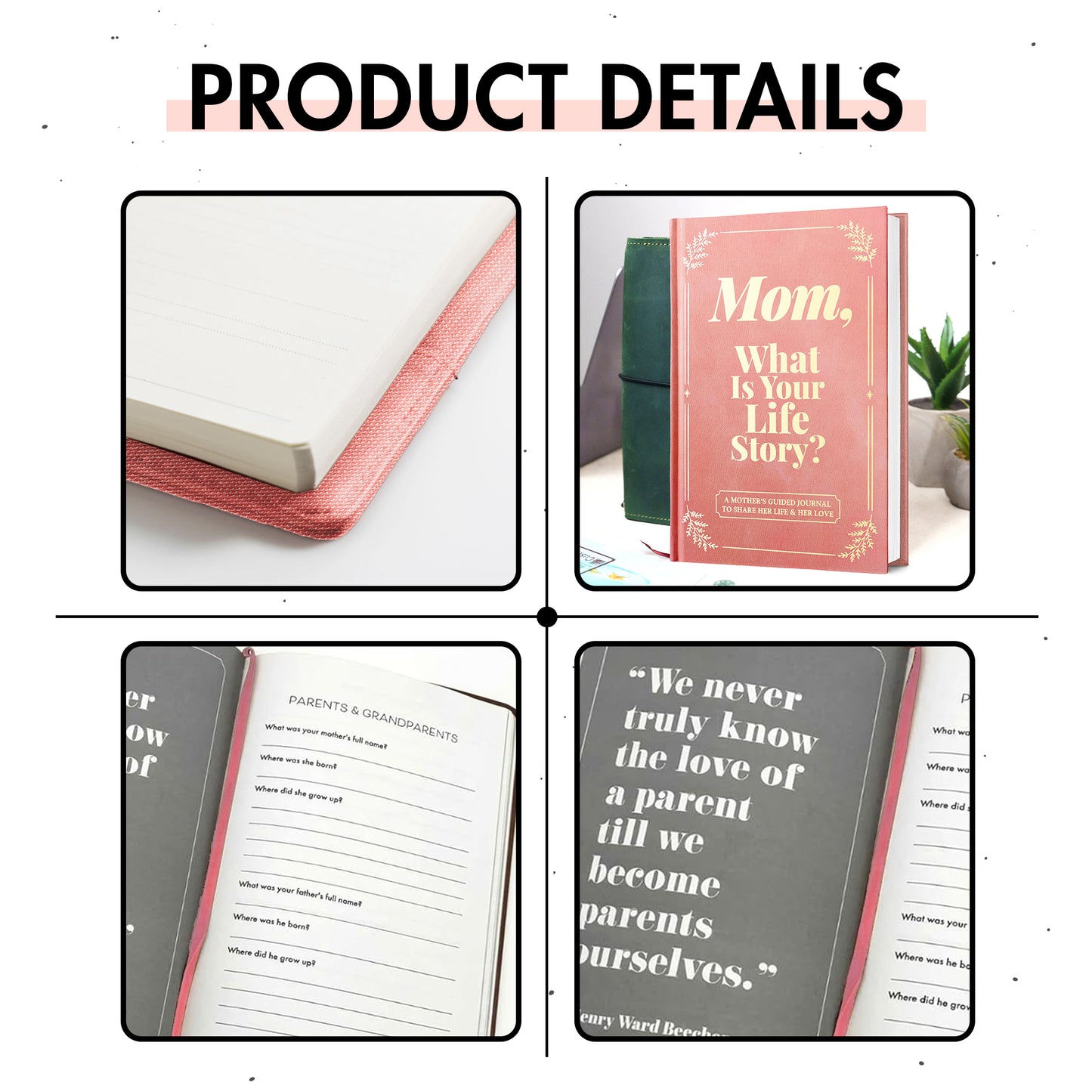 Mom, I Want to Hear Your Story: A Mother’s Guided Journal To Share Her Life & Her Love - FB090