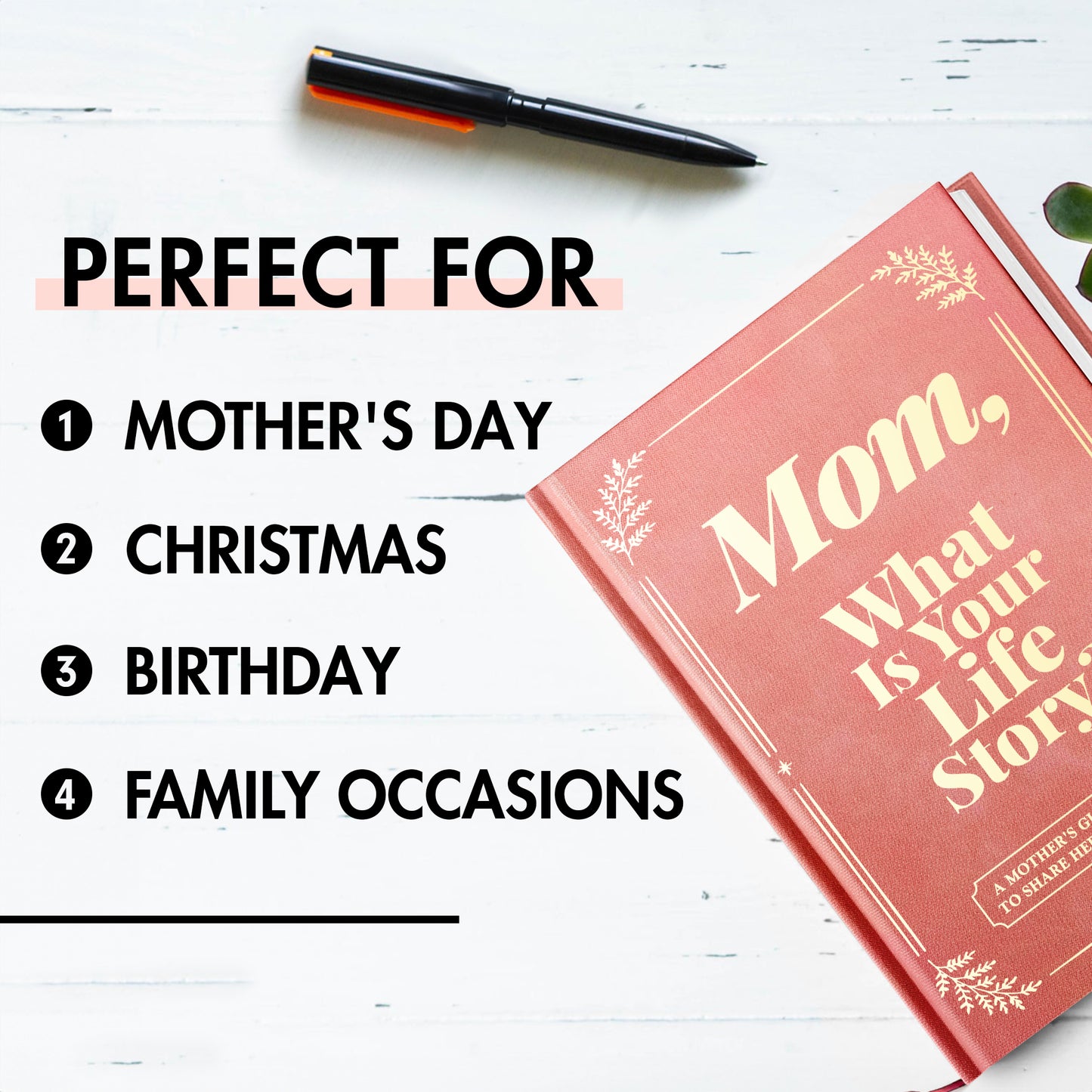 Mom, I Want to Hear Your Story: A Mother’s Guided Journal To Share Her Life & Her Love - FB090