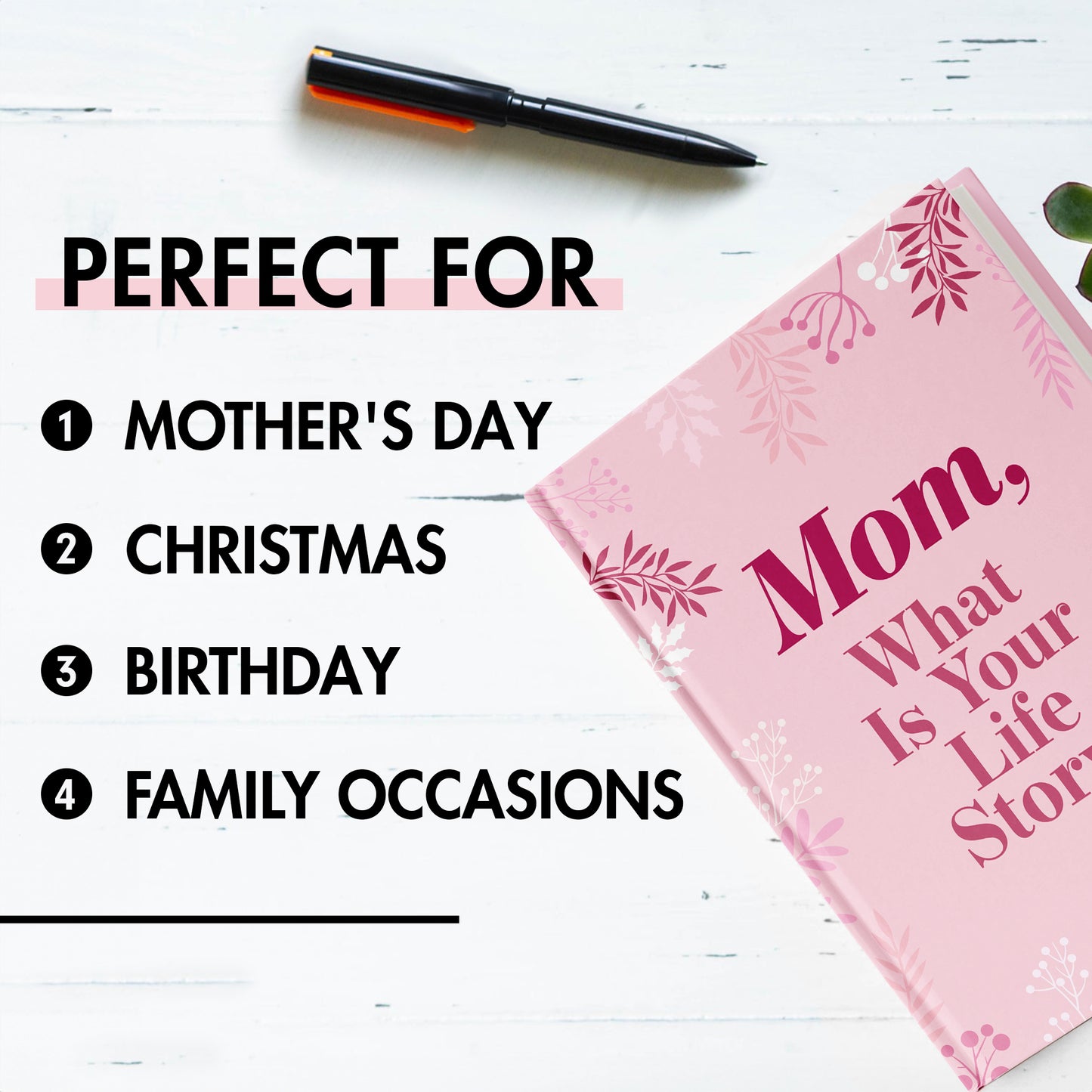 Mom, I Want to Hear Your Story: A Mother’s Guided Journal To Share Her Life & Her Love - FB089