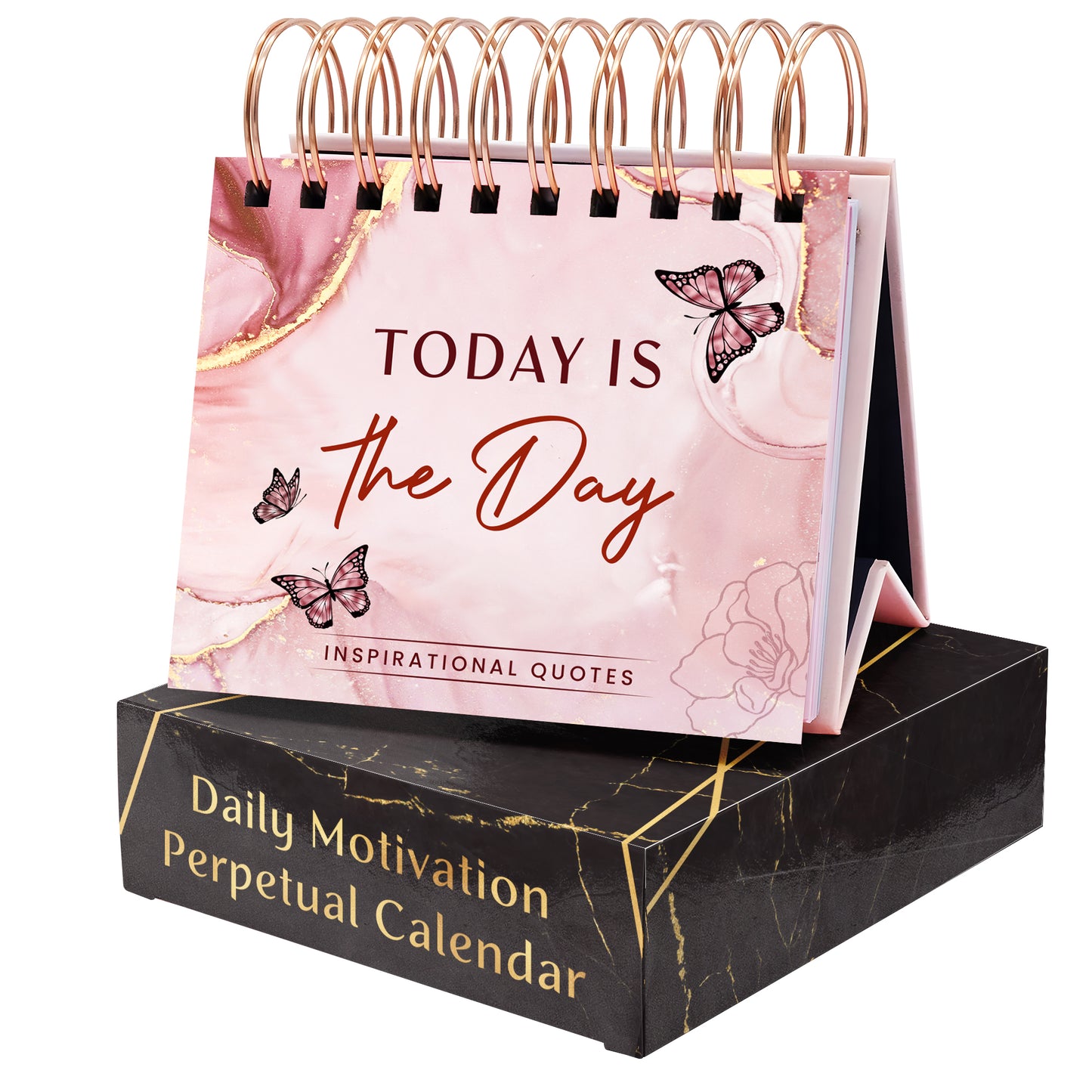 Motivational Calendar - Daily Flip Calendar with Inspirational Quotes - Inspirational Desk Decor for Women - FB044