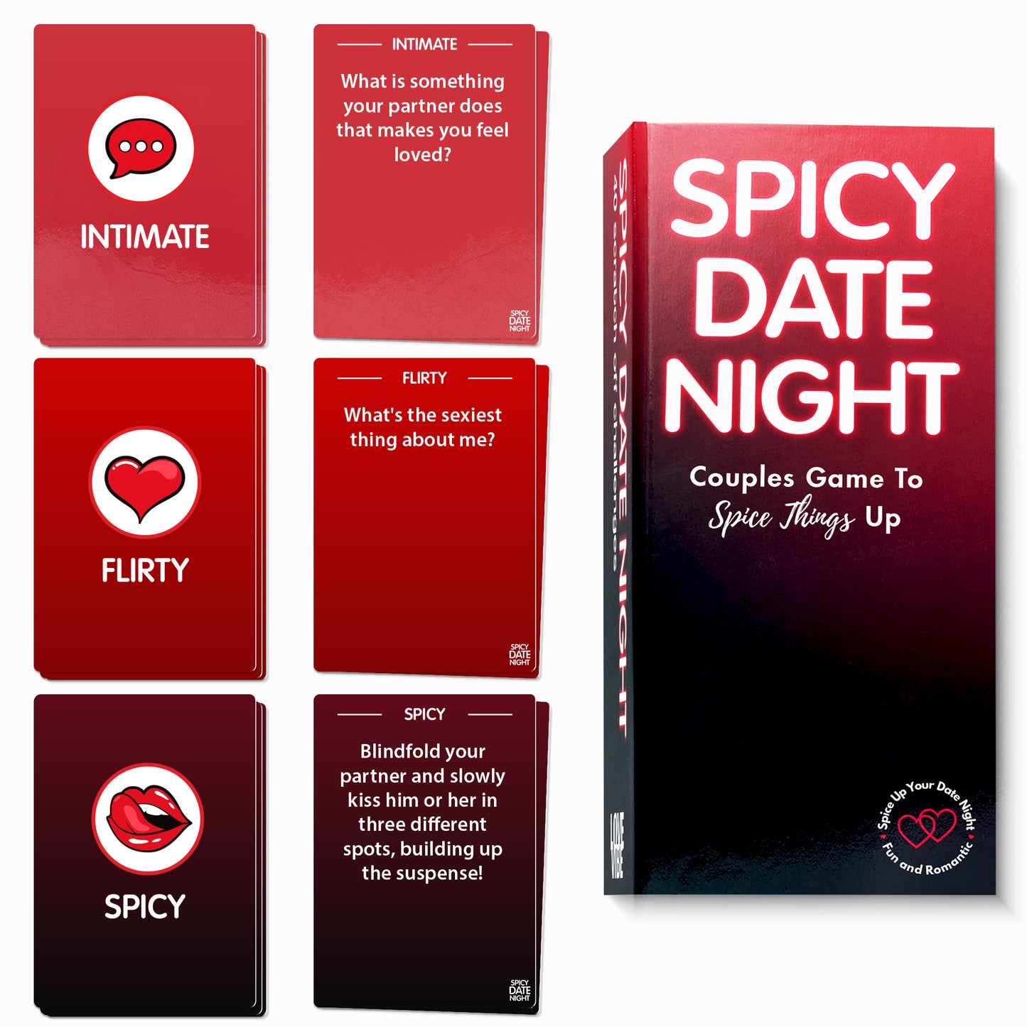 Romantic Game for Couples - Date Night Ideas Girlfriend, Boyfriend, Newlywed, Wife or Husband. 3 Games in 1. Reignite and Deepen Relationship with Your Partner - FB070