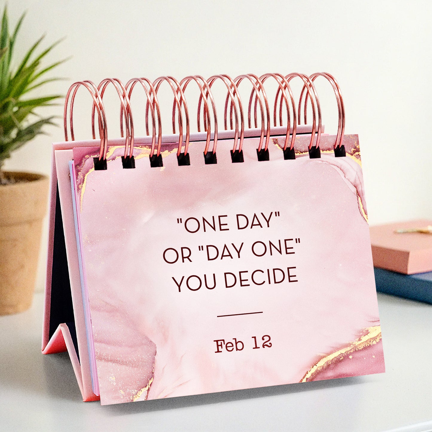 Motivational Calendar - Daily Flip Calendar with Inspirational Quotes - Inspirational Desk Decor for Women - FB044