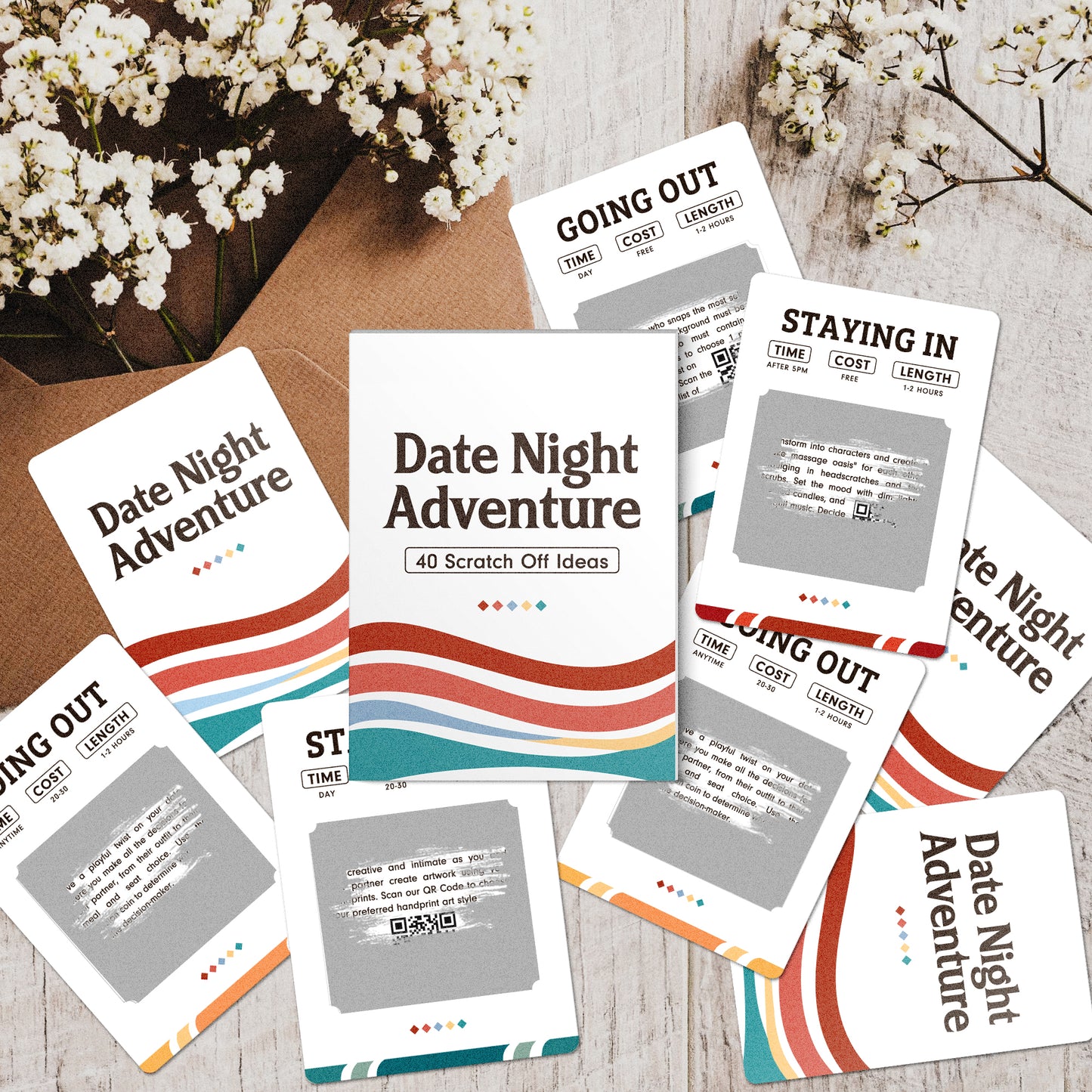 Romantic Couples Gift - Fun & Adventurous Date Night Box - Scratch Off Card Game with Exciting Ideas for Couple: Girlfriend, Boyfriend, Newlywed, Wife or Husband - FB041