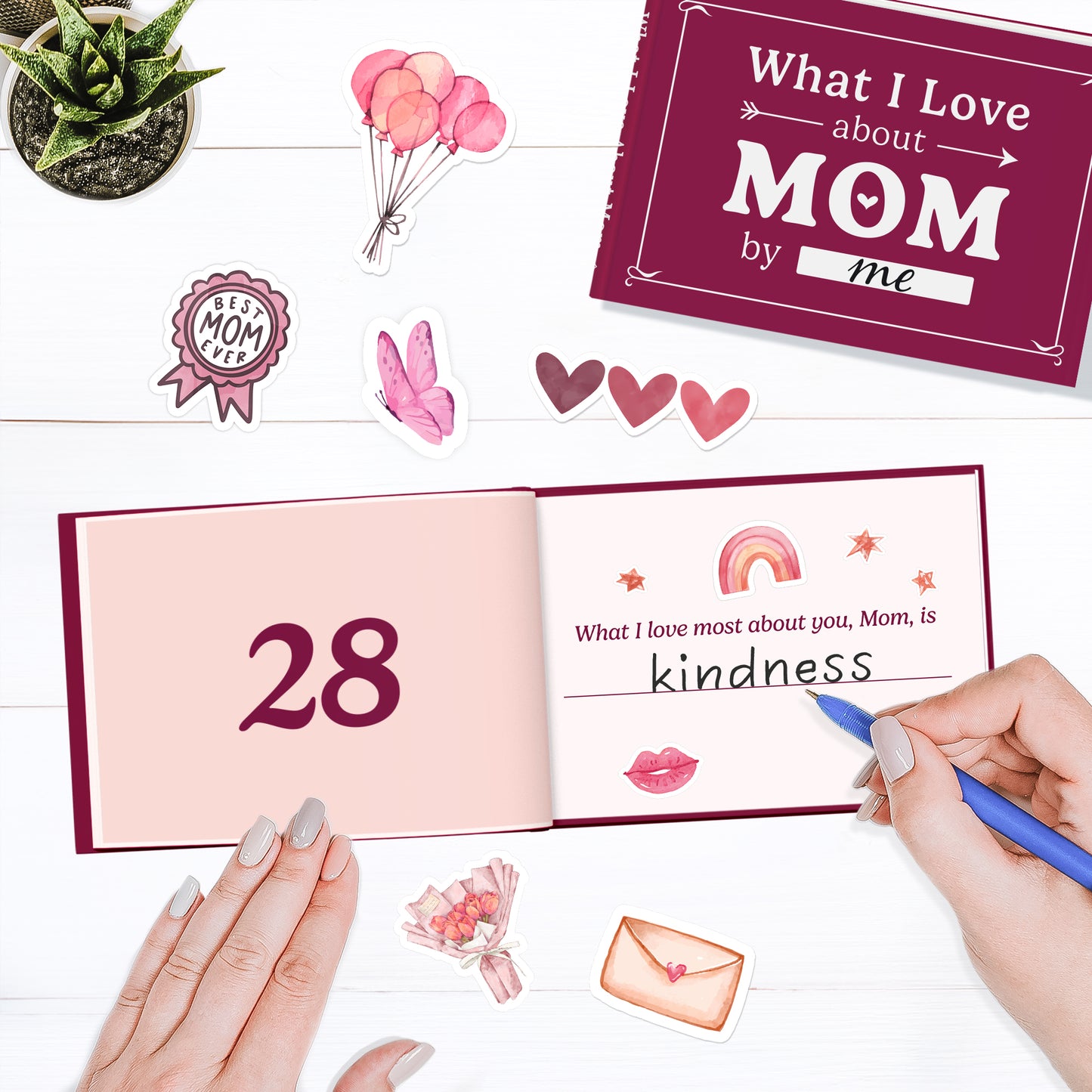 What I Love about Mom Fill with Love Fill-in-the-Blank Gift Journal FB011
