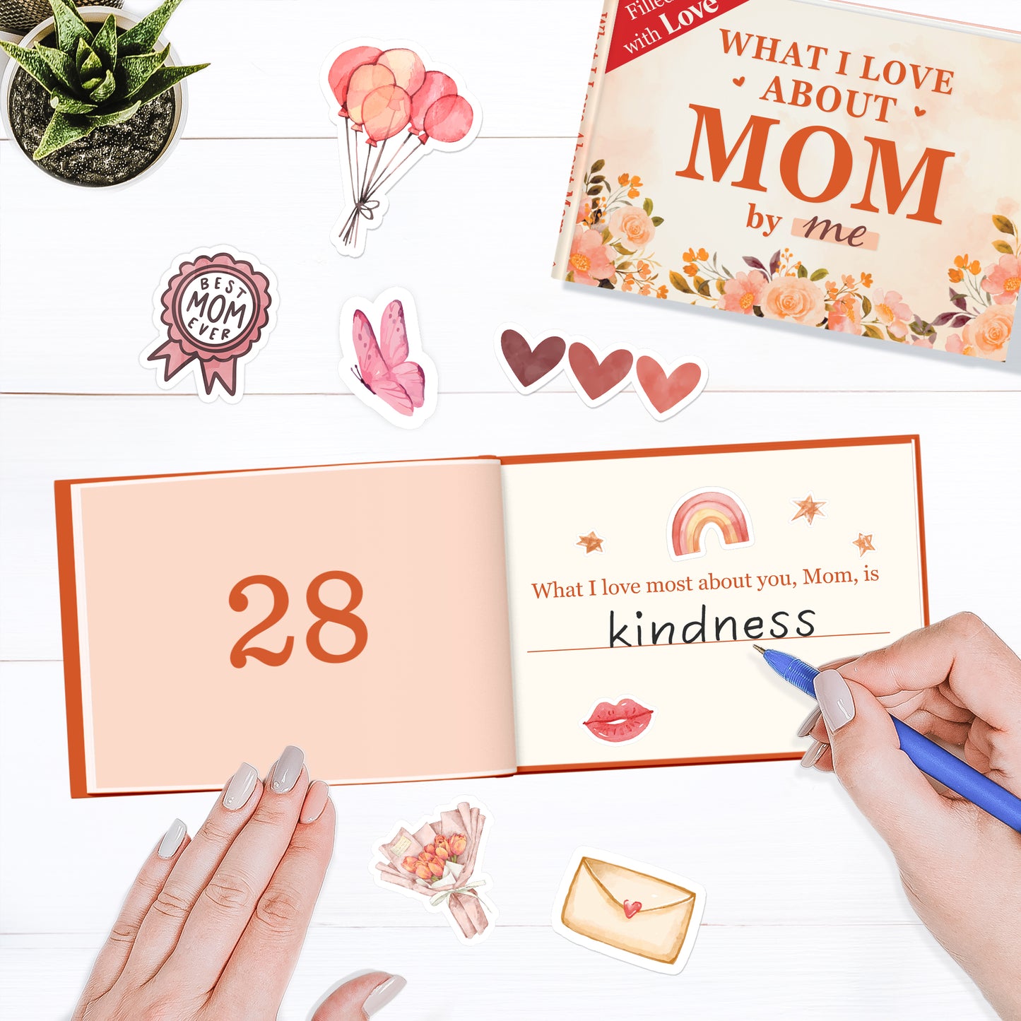 What I Love about Mom Fill with Love Fill-in-the-Blank Gift Journal FB010