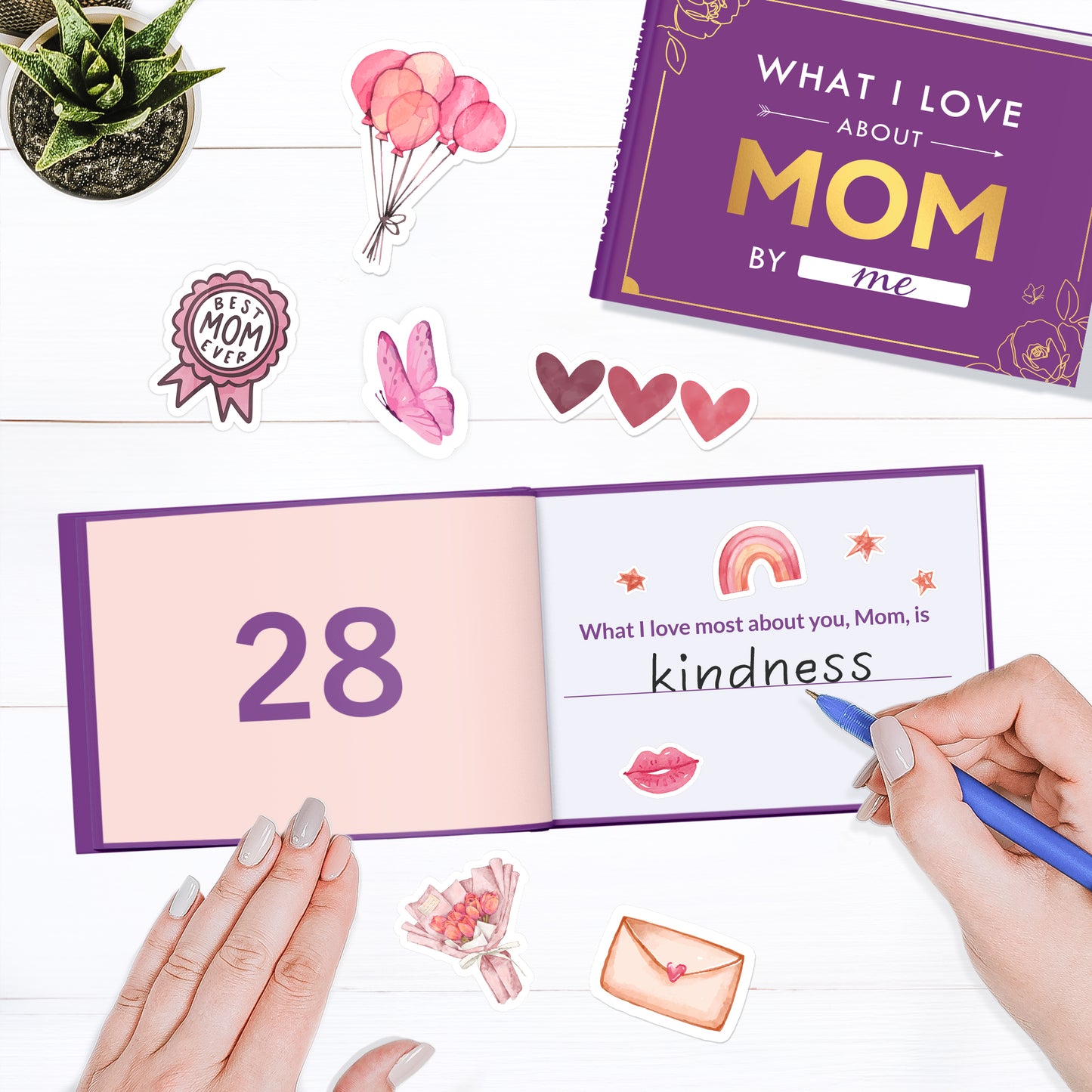 What I Love about Mom Fill with Love Fill-in-the-Blank Gift Journal FB012