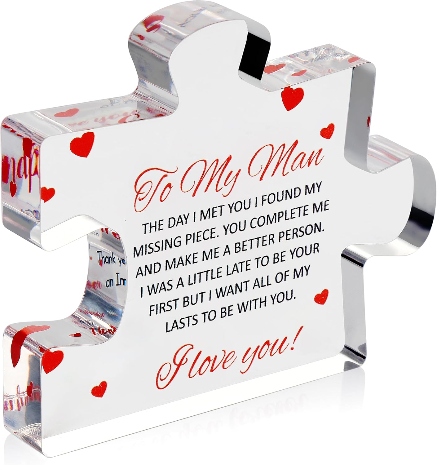 Valentines Day Gifts for him - Engraved Block Puzzle - Gifts for Him - Anniversary Present for Husband - Fiancé Birthday Gifts, Valentines Day Gifts for Boyfriend - Cool Wedding Couple Gifts FB063