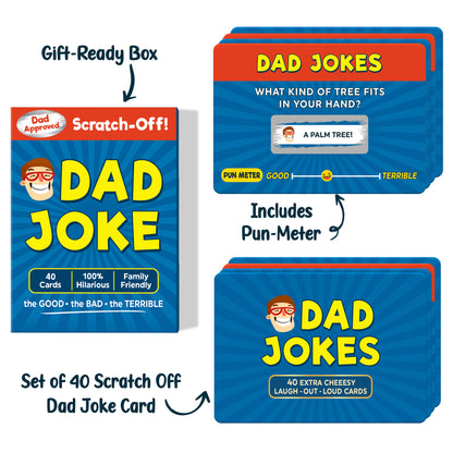 Gifts for Dad - Scratch Off Dad Jokes - Dad Gifts for Fathers Day, Funny Gifts, Dad Birthday Gift, Gifts for Husband, White Elephant Gifts for Adults, Gifts for Men, Cool Stuff - FB060