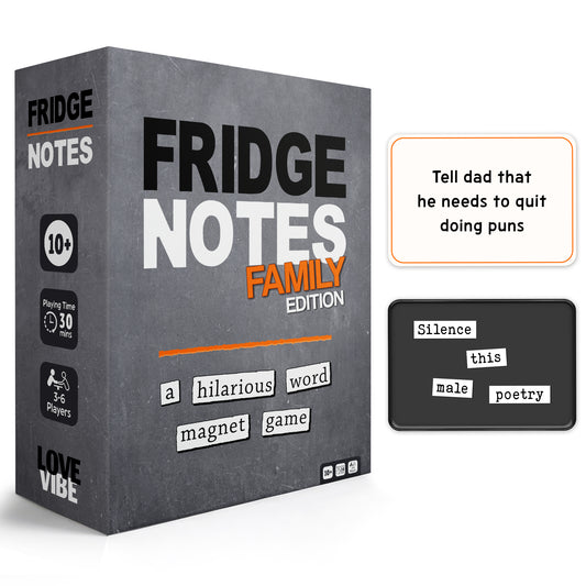 Fridge Notes - The Hilarious Word Magnet Family Game, 3+ Players