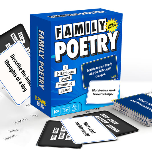 Family Poetry - The Hilarious Word Magnet Family Game, 3+ Players