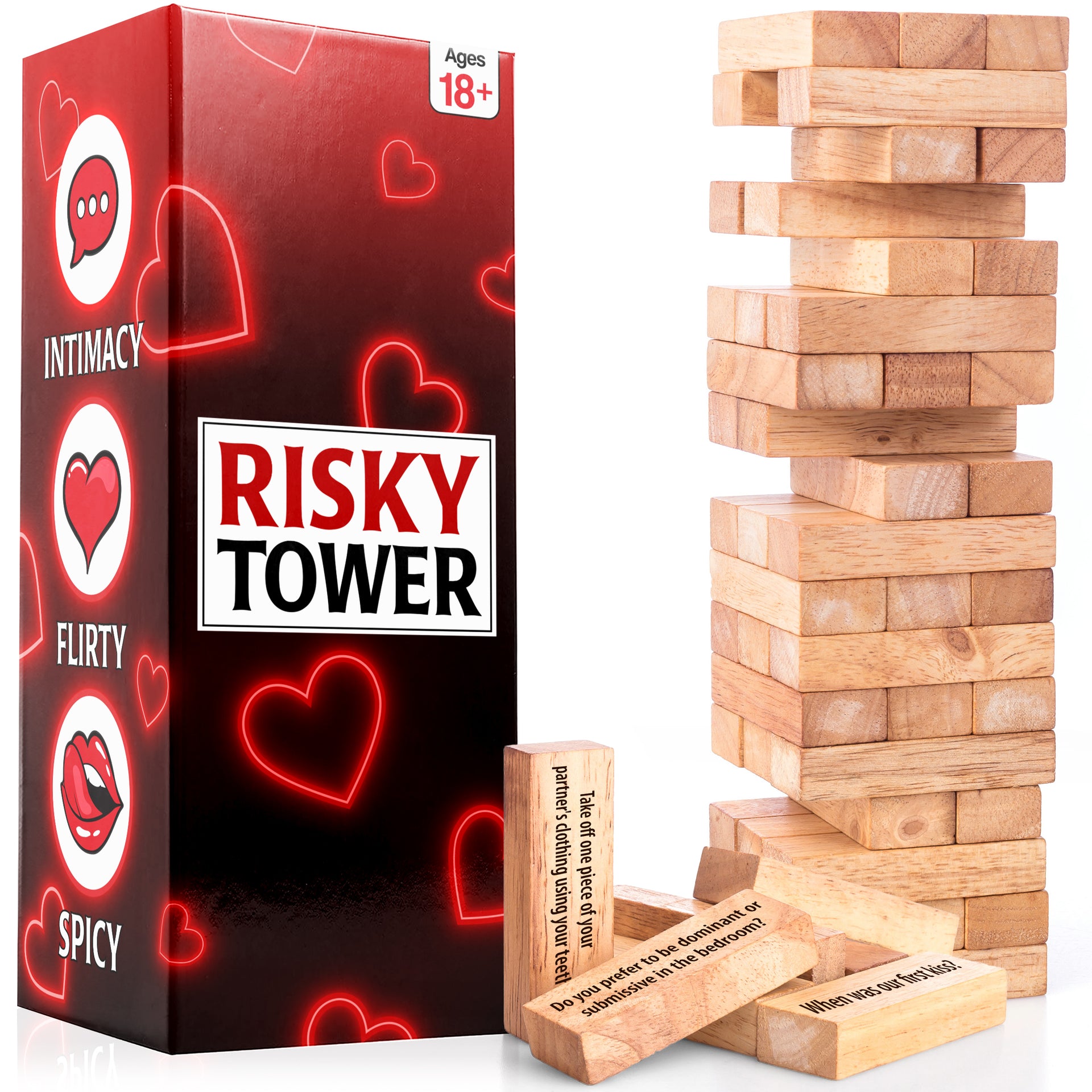 Jenga Blocks Super Naughty Block Tower Game Stacking Wooden Block